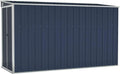 Robuster Gartenschuppen aus verzinktem Stahl, Anthrazit, 118x288x178 cm