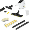 Kärcher SC 1 Dampfreiniger, Kompakt und Kraftvoll, 3 bar Dampfdruck, Schnelle Aufheizung in 3 Min., 1200 W Leistung, Vielseitiges Zubehör inklusive
